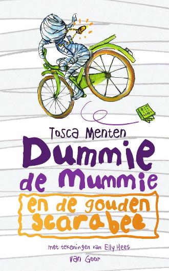 Dummie de Mummie en de Gouden Scarabee van Tosca Menten, tekeningen van Elly Hees, kinderboek boekomslag