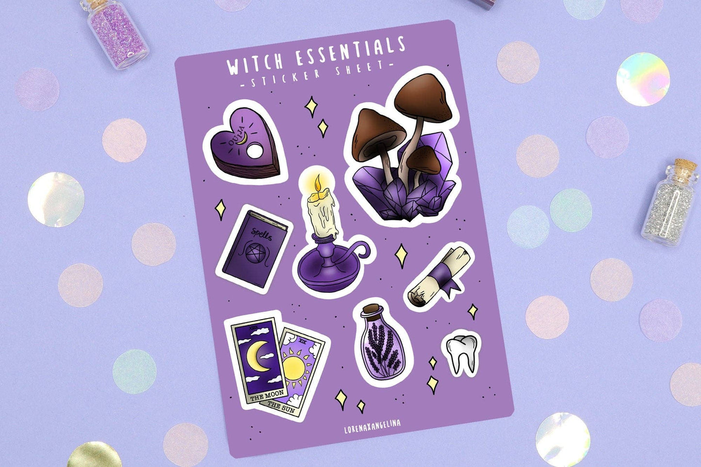 Witch Essentials stickervel - A6